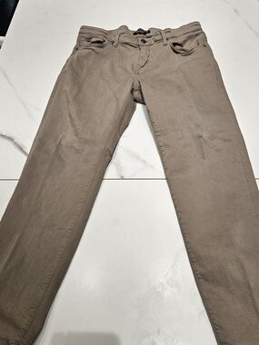 Mavi Steve Athletic-Fit Taupe Straight-Leg Pants